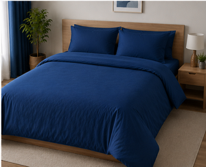 Housse de couette d'hôtel en coton 100% teint uni de haute qualité, ensemble de literie de luxe doux et personnalisé, vente en gros pour hôpitaux et centres de villégiature - Product Image 1