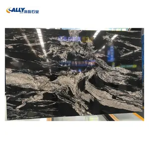ALLY STONE Chinese Supplier Wholesale Cosmos Black granito polished natural black granite for floor tiles projects