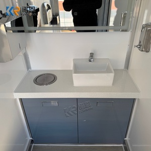 Remorque de toilettes portables <span class=keywords><strong>sur</strong></span> mesure à deux compartiments, remorque de toilettes portables pour événements, toilettes mobiles à deux postes avec climatisation - Product Image 6