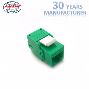 Anshi RJ45 CAT5e CAT6 cat6A UTP không được che chở 180 độ công cụ miễn phí <span class=keywords><strong>Keystone</strong></span> Jack Viễn Thông bộ phận - Product Image 3