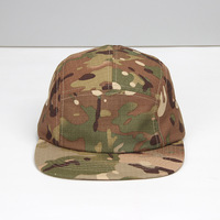 FF3849 Logotipo personalizado Senderismo Correr Campamento Gorra Camuflaje Gorra de béisbol de ala plana Camo Flat Bill 5 Panel Sombrero