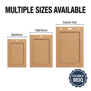 Carte de vœux personnalisée en carton écologique, imperméable et résistante à l'huile, avec poche intégrée et emplacement pour carte de visite - Product Image 3