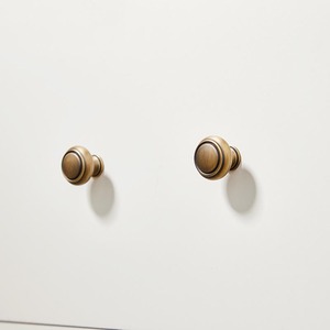 Poignée de tiroir en laiton, style rétro, couleur crème, bronze jaune, motif coquillage chinois, à trou unique, pour armoire et porte de placard - Product Image 4
