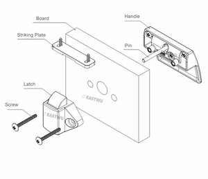 Poignées et loquets de <span class=keywords><strong>porte</strong></span> d'armoire pour camping-car et <span class=keywords><strong>caravane</strong></span>, pièces et accessoires essentiels - Product Image 6