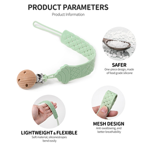 Clip de sucette Icecream sans BPA-Support en silicone extensible pour accessoires de bébé - Product Image 6