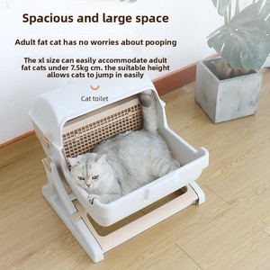 <span class=keywords><strong>Bac</strong></span> à litière pour <span class=keywords><strong>chat</strong></span> autonettoyant à nettoyage automatique par roulement, avec <span class=keywords><strong>tamis</strong></span> en plastique, grande capacité, pour un tamisage facile et manuel - Product Image 3