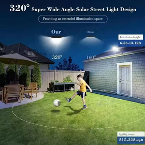 4000W/3000W/2000W LED-Solarleuchten für den Außenbereich mit Fernbedienung, Solarlampe mit Bewegungsmelder, wasserdichte Garten-, Hof- und Straßenleuchte - Product Image 3