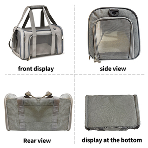 Hafif, Büyük Kapasiteli, Katlanabilir, Havayolu Onaylı, Nefes Alabilen, Şık Oxford Kumaştan Kedi ve Köpek Taşıma Çantası - Product Image 3