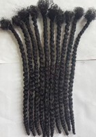 Extensiones de Cabello Humano Virgen Remy Indio de 18 Pulgadas, Doble Trama a Máquina, para Crochet y Dreadlocks, 100% Cabello Humano, Puntas Dobles, Todos los Colores, para Hombres