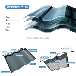 แผงโซลาร์เซลล์กระจกใสคุณภาพสูงแบบกำหนดเองสำหรับอาคาร BIPV หลังคาโซลาร์เซลล์แบบกระเบื้องพร้อมเซลล์แสงอาทิตย์ - Product Image 1