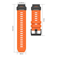 Nouveau modèle de bracelet en caoutchouc fluoré de 22 mm et 26 mm avec boucle à ardillon, design de luxe, pour montres connectées sportives Garmin Fenix 5, 6X, 7X et autres générations
