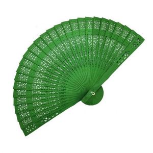 Abanico Plegable de Madera de Cerezo al por Mayor con Logotipo Personalizado Pintado, Regalo de Recuerdo, Invitación de Boda, Abanicos de Madera de Sándalo para Baile - Product Image 3