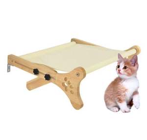 Lit pour chat mural en bois Spot-on Wholesale, lit suspendu pour chat à fixer sur la fenêtre, hamac pour chats - Product Image 1