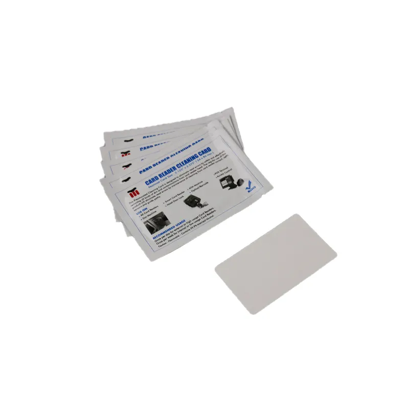 Cartão de limpeza CR80 pré-saturado IPA para leitores de cartões e impressoras de cartões de identificação