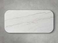 Table basse design moderne du milieu du siècle en bois massif avec comptoir rectangulaire en marbre pour la maison pour les meubles de salon