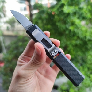 Cuchillo de Bolsillo Plegable Portátil para Supervivencia en la Jungla, para Acampar al Aire Libre, con Funda Negra, Hoja de Acero Inoxidable Reforzada con Fibra de Vidrio, DIY OEM - Product Image 1