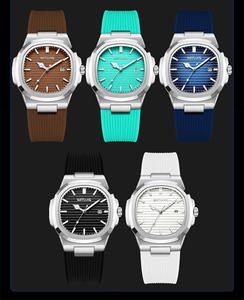 Montre décontractée de luxe pour homme de la marque MSTIANQ, cadran tendance, calendrier, luminescent, étanche, mouvement à quartz, largeur du bracelet 20 mm, cadran 42 mm - Product Image 6