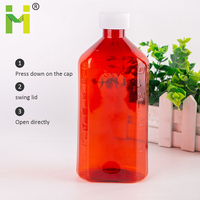 Bouchon à vis pour flacon de médicament liquide oral en PET de 4oz avec sérigraphie pour sirop contre la toux et capsules