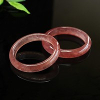 Bracelet en quartz fraise naturel Aiyu en gros, bracelet en cristal taille standard, accessoires cadeaux, diffusion en direct