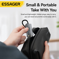 ESSAGER ES-OTG30 1000Mbps réseau 2 en 1 Type C Usb vers Rj45 Ethernet adaptateurs et connecteurs pour ordinateur portable téléphone Pc