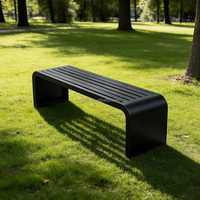 Banc de patio extérieur en acier inoxydable coloré pour stades aquatiques, espaces publics et parcs commerciaux