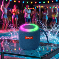 Altavoz con Luz Nocturna para Fiestas, Altavoz Inalámbrico Impermeable, Mini Altavoz con Luz RGB, Altavoz de Música para Exteriores, para Regalo, con Logotipo Personalizado
