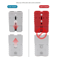 Connecteur d'alimentation à 2 broches haute intensité 50/120A 175A avec câble en silicone super souple 8/6/4/2/0 AWG, prise de charge pour batterie de chariot élévateur (1 pièce)