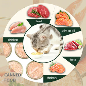 מזון רטוב לחתולים, תוצרת OEM/ODM, עם מעקב אחר מקור, מרק עשיר בפירות יער, טונה, עוף, בקר, תכולת בשר גבוהה, חלבון גבוה, שומן נמוך, לעלייה במסת שריר. - Product Image 3