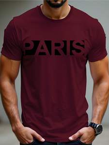 Camisetas Vintage de Punto 100% Poliéster para Hombre a Bajo <span class=keywords><strong>Precio</strong></span>, Venta al por Mayor, Manga Corta, Estampado Digital con Patrón Geométrico - Product Image 2
