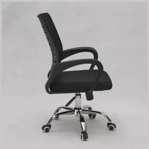 Yüksek kalite sıcak sabit kol dayama ergonomik yönetici Max 125KG masa sandalye döner siyah fileli sandalye çalışma toplantısı ofis koltuğu
