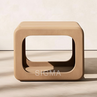 Mobilier d'extérieur en bois de teck de style moderne pour plage, patio, ensemble de canapés de jardin, table d'appoint pour meubles