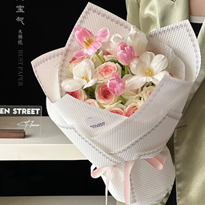 Corea del sud ha importato carta glassa abbagliante spessa perla fiore carta da imballaggio bouquet materiali fiori fiorista fiorista - Product Image 2