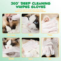 Gants de nettoyage pour animaux de compagnie hypoallergéniques et écologiques, lingettes biodégradables pour le toilettage des animaux, lingettes humides pour chiens et chats, marque privée