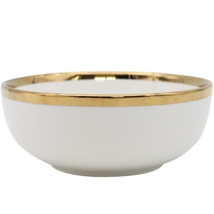 European Style Light Luxury Gold Rim Ceramic Tableware Set Classic Design Household <strong>Dinnerware</strong> Includes Plate Soup - Product Image 5