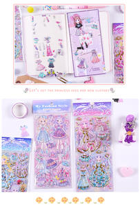 Autocollants muraux 3D pour filles, étiquettes décoratives, en forme de bulles, dessin animé EVA, <span class=keywords><strong>princesse</strong></span> Kawaii, cadeau pour enfants, supermarché, nouvelle collection - Product Image 5