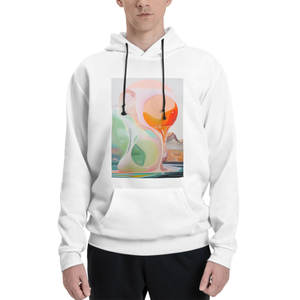 เสื้อฮู้ดปักลาย3D หนาของผู้ชายมีซิปป้องกันรอยยับและกันการหดตัว500gsm หน้าจอและซิลิโคนพิมพ์ลายแบบทึบ - Product Image 4