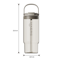 Bouteilles d'eau réutilisables personnalisées Haers 30OZ, grande capacité, bouteille d'eau de sport Tritan 900ml avec couvercle 2 en 1
