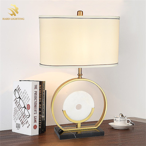 Lámpara de Mesa de Alta Gama con Base de Jade Blanco, Decoración Artística, Estilo Nórdico <span class=keywords><strong>Minimalista</strong></span>, Lámpara de Mesa de Tela para Dormitorio - Product Image 4