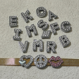 High Quality DIY Crystal Pave <strong>Charm</strong> Jewelry 8mm Slider <strong>Charms</strong> <strong>Angel</strong> Clean Rhinestone Slider <strong>Charms</strong> for Clothing Bracelets - Product Image 6