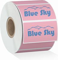 Rollo de Etiquetas de Código de Barras Autoadhesivas a Color, Resistentes al Agua, Cinta de Vinilo en Blanco para Impresión y Empaquetado Personalizado