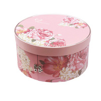 Boîte à fleurs ronde à 2 étages, double tiroir rotatif à 2 niveaux, boîte cadeau, boîte à chocolat avec couvercles transparents
