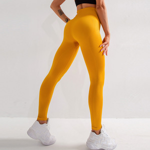 Pantaloni da Yoga aderenti a vita alta Leggings personalizzati senza cuciture ad asciugatura rapida e traspirante pantaloni da corsa sportivi abbigliamento da allenamento - Product Image 4