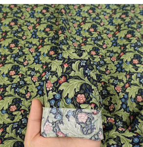 Tissu imprimé en coton britannique, motif Morris Grass Flowers Rattan, popeline confortable <span class=keywords><strong>pour</strong></span> chemise, série Joint aux motifs de peintures célèbres - Product Image 4