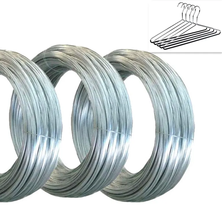 Galvanized wire for making laundry clothes hangers