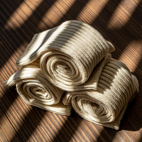 Chaussettes côtelées classiques rétro pour hommes en coton peigné 2025, tricotage côtelé épais avec effet froissé artistique en coton biologique, style slouch empilé