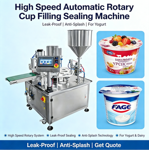 Máquina Automática de Alta Velocidad para Llenado y Sellado de Vasos con Sistema Antiderrames y Tecnología Antisalpicaduras para Yogur - Product Image 1