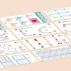 Niños Tracing Books Workbook Set Kindergarten Ejercicios borrables Puzzle Juguetes educativos Pen Control Training para niños - Product Image 4