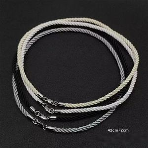 Coloré 42cm <span class=keywords><strong>Soie</strong></span> Milan <span class=keywords><strong>Cordon</strong></span> Chaîne Collier <span class=keywords><strong>Pendentif</strong></span> Longe Haute Qualité En Acier Inoxydable <span class=keywords><strong>Fermoir</strong></span> Corde Torsadée Chaîne <span class=keywords><strong>pour</strong></span> Collier - Product Image 4