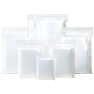 Zip Bags 4 Mil Clear Plastic Resealable Durable Poly Bags with Resealable Lock Seal Zipper