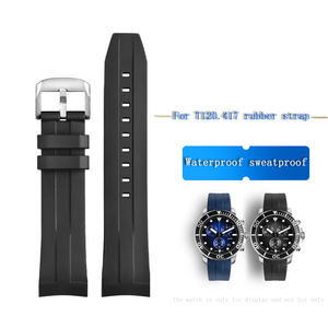 Bracelet en caoutchouc de haute qualité, 21mm 22mm, pour Tissot Sea Star T120, bracelet de montre incurvé en Silicone T120417A T120407A, bracelet étanche pour hommes - Product Image 5